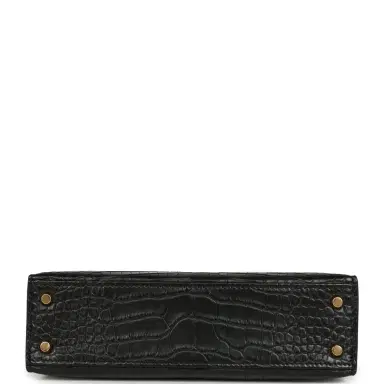 HERMÈS Hermes Special Order (HSS) Kelly Sellier 20 Black Verso Matte Alligator Gold Hardware | Thumbnail 6 HERMÈS Hermes Special Order (HSS) Kelly Sellier 20 Black Verso Matte Alligator Gold Hardware | Thumbnail 6