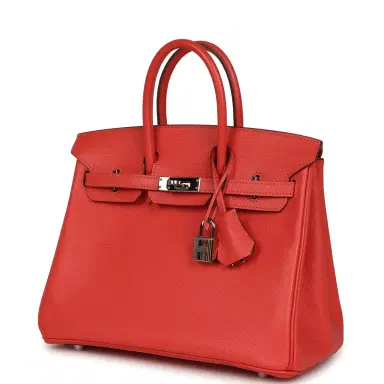 HERMÈS Pre-owned Hermes Birkin 25 Rose Jaipur Epsom Palladium Hardware | Thumbnail 5 HERMÈS Pre-owned Hermes Birkin 25 Rose Jaipur Epsom Palladium Hardware | Thumbnail 5