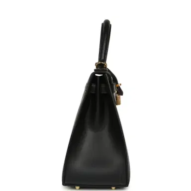 HERMÈS Pre-owned Hermes Kelly Sellier 28 Black Tadelakt Gold Hardware | Thumbnail 3 HERMÈS Pre-owned Hermes Kelly Sellier 28 Black Tadelakt Gold Hardware | Thumbnail 3