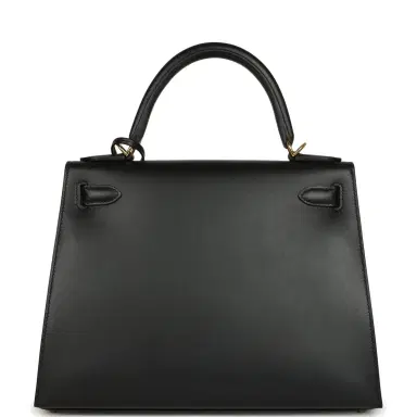 HERMÈS Pre-owned Hermes Kelly Sellier 28 Black Tadelakt Gold Hardware | Thumbnail 4 HERMÈS Pre-owned Hermes Kelly Sellier 28 Black Tadelakt Gold Hardware | Thumbnail 4