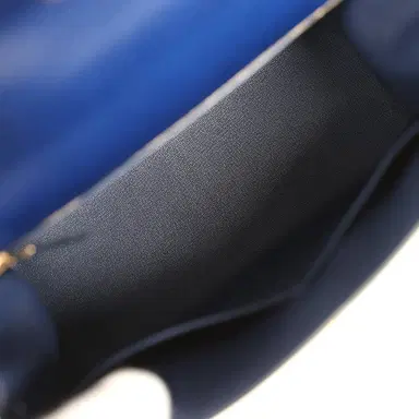HERMÈS Pre-owned Hermes Kelly Sellier 28 Bleu Saphir Box Gold Hardware | Thumbnail 8 HERMÈS Pre-owned Hermes Kelly Sellier 28 Bleu Saphir Box Gold Hardware | Thumbnail 8