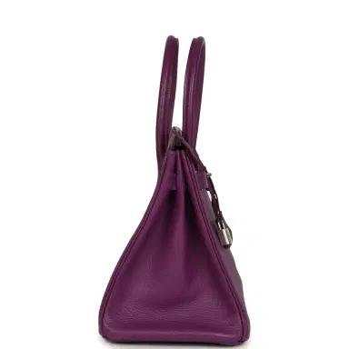 HERMÈS Vintage Hermes Birkin 30 Cyclamen Chevre Mysore Palladium Hardware | Thumbnail 3 HERMÈS Vintage Hermes Birkin 30 Cyclamen Chevre Mysore Palladium Hardware | Thumbnail 3