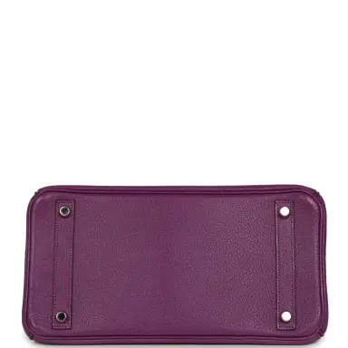HERMÈS Vintage Hermes Birkin 30 Cyclamen Chevre Mysore Palladium Hardware | Thumbnail 6 HERMÈS Vintage Hermes Birkin 30 Cyclamen Chevre Mysore Palladium Hardware | Thumbnail 6