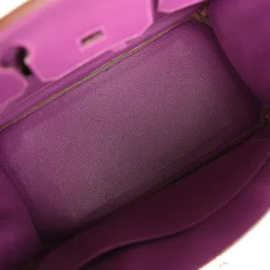 HERMÈS Vintage Hermes Birkin 30 Cyclamen Chevre Mysore Palladium Hardware | Thumbnail 8 HERMÈS Vintage Hermes Birkin 30 Cyclamen Chevre Mysore Palladium Hardware | Thumbnail 8