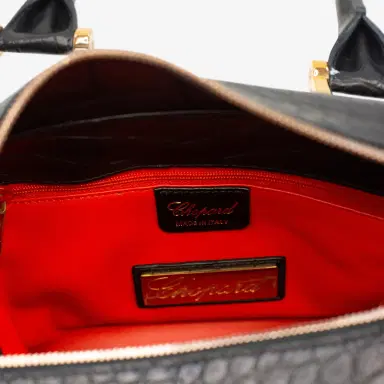Chopard Chopard Caroline Mini Matte Black Alligator Leather Handbag by The Solist | Thumbnail 4 Chopard Chopard Caroline Mini Matte Black Alligator Leather Handbag by The Solist | Thumbnail 4