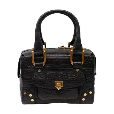 Chopard Chopard Caroline Mini Matte Black Alligator Leather Handbag by The Solist | Thumbnail 1 Chopard Chopard Caroline Mini Matte Black Alligator Leather Handbag by The Solist | Thumbnail 1
