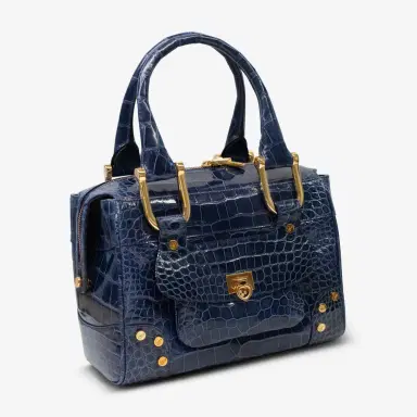 Chopard Chopard Caroline Mini Shiny Blue Alligator Leather Handbag by The Solist | Thumbnail 2 Chopard Chopard Caroline Mini Shiny Blue Alligator Leather Handbag by The Solist | Thumbnail 2