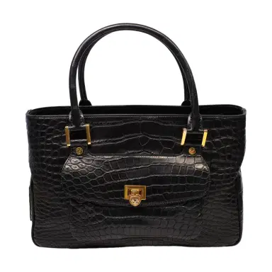 Chopard Chopard Riviera Matte Black Alligator Leather Handbag by The Solist | Thumbnail 1 Chopard Chopard Riviera Matte Black Alligator Leather Handbag by The Solist | Thumbnail 1