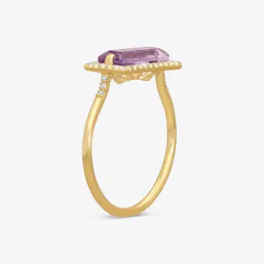 Suzanne Kalan Suzanne Kalan 14K Yellow Gold Diamond & Rose Quartz Ring Sz. 6.5 by The Solist | Thumbnail 2 Suzanne Kalan Suzanne Kalan 14K Yellow Gold Diamond & Rose Quartz Ring Sz. 6.5 by The Solist | Thumbnail 2