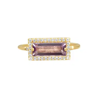 Suzanne Kalan Suzanne Kalan 14K Yellow Gold Diamond & Rose Quartz Ring Sz. 6.5 by The Solist | Thumbnail 1 Suzanne Kalan Suzanne Kalan 14K Yellow Gold Diamond & Rose Quartz Ring Sz. 6.5 by The Solist | Thumbnail 1