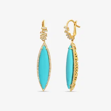 Suzanne Kalan Suzanne Kalan 18K Yellow Gold Turquoise Drop Earrings by The Solist | Thumbnail 3 Suzanne Kalan Suzanne Kalan 18K Yellow Gold Turquoise Drop Earrings by The Solist | Thumbnail 3