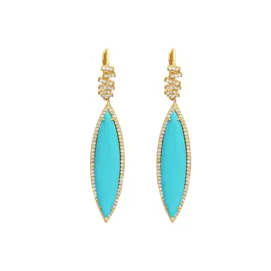 Suzanne Kalan Suzanne Kalan 18K Yellow Gold Turquoise Drop Earrings by The Solist | Thumbnail 1 Suzanne Kalan Suzanne Kalan 18K Yellow Gold Turquoise Drop Earrings by The Solist | Thumbnail 1