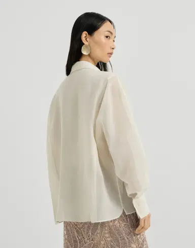 Brunello Cucinelli Linen and cotton organza shirt | Thumbnail 2 Brunello Cucinelli Linen and cotton organza shirt | Thumbnail 2