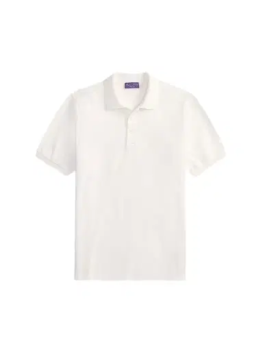 Ralph Lauren Purple Label Men's RL Cotton Piqué Polo Shirt - Classic White | Thumbnail 1 Ralph Lauren Purple Label Men's RL Cotton Piqué Polo Shirt - Classic White | Thumbnail 1