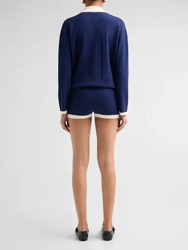 SEROYA Women's Silas Knit Romper - Navy Eggshell - Size XL | Thumbnail 3 SEROYA Women's Silas Knit Romper - Navy Eggshell - Size XL | Thumbnail 3