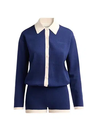 SEROYA Women's Silas Knit Romper - Navy Eggshell - Size XL | Thumbnail 1 SEROYA Women's Silas Knit Romper - Navy Eggshell - Size XL | Thumbnail 1