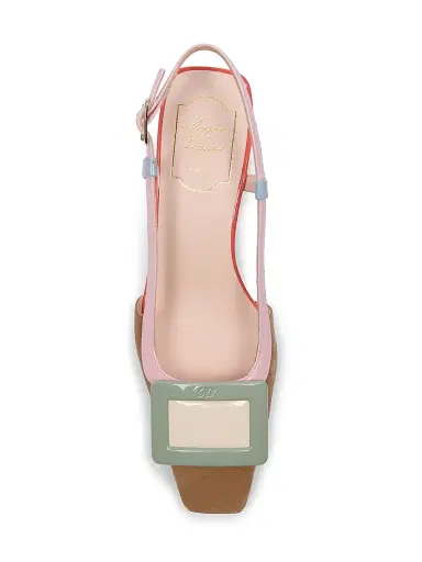 Roger Vivier Women's 45MM Lacquered Suede Slingback Pumps | Thumbnail 4 Roger Vivier Women's 45MM Lacquered Suede Slingback Pumps | Thumbnail 4