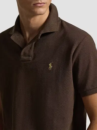 Polo Ralph Lauren Men's The Iconic Mesh Polo Shirt - Nutmeg Brown | Thumbnail 5 Polo Ralph Lauren Men's The Iconic Mesh Polo Shirt - Nutmeg Brown | Thumbnail 5