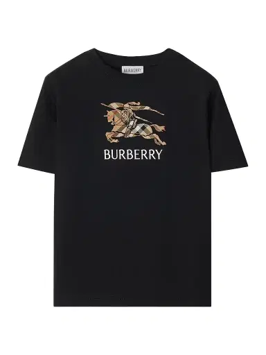 Burberry Little Boy's & Boy's Check EKD T-Shirt - Black - Size 8 | Thumbnail 1 Burberry Little Boy's & Boy's Check EKD T-Shirt - Black - Size 8 | Thumbnail 1
