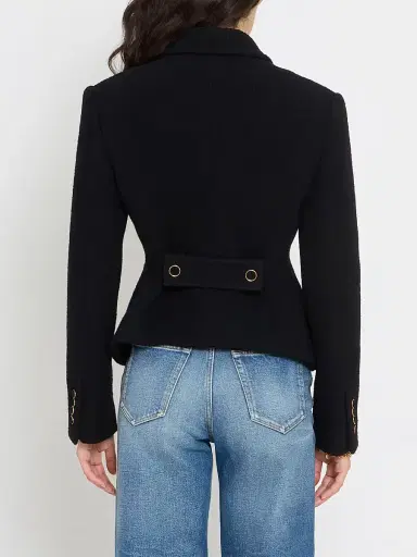 Chloé Women's Wool-Blend Bouclé Tweed Jacket - Black | Thumbnail 3 Chloé Women's Wool-Blend Bouclé Tweed Jacket - Black | Thumbnail 3