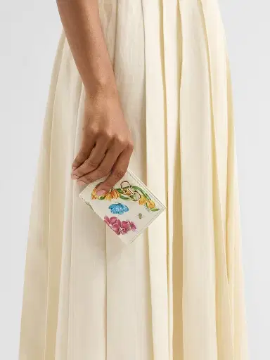 Ferragamo Women's Gancini Floral Leather Compact Bifold Wallet | Thumbnail 2 Ferragamo Women's Gancini Floral Leather Compact Bifold Wallet | Thumbnail 2