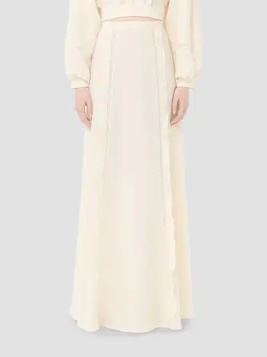 Valentino Garavani Women's Couture Linen Skirt - Vanilla - Size 6 | Thumbnail 3 Valentino Garavani Women's Couture Linen Skirt - Vanilla - Size 6 | Thumbnail 3