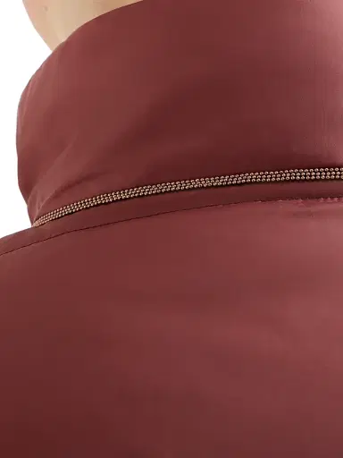 Brunello Cucinelli Women's Water Resistant Matte Nylon Down Jacket with Monili - Ruby | Thumbnail 5 Brunello Cucinelli Women's Water Resistant Matte Nylon Down Jacket with Monili - Ruby | Thumbnail 5