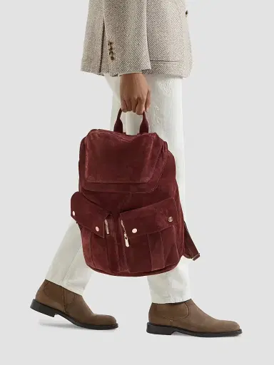 Brunello Cucinelli Men's Suede Leisure Backpack | Thumbnail 2 Brunello Cucinelli Men's Suede Leisure Backpack | Thumbnail 2