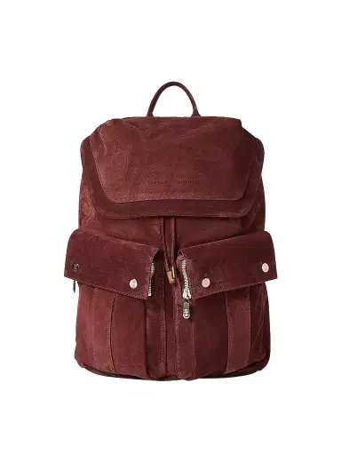 Brunello Cucinelli Men's Suede Leisure Backpack | Thumbnail 1 Brunello Cucinelli Men's Suede Leisure Backpack | Thumbnail 1
