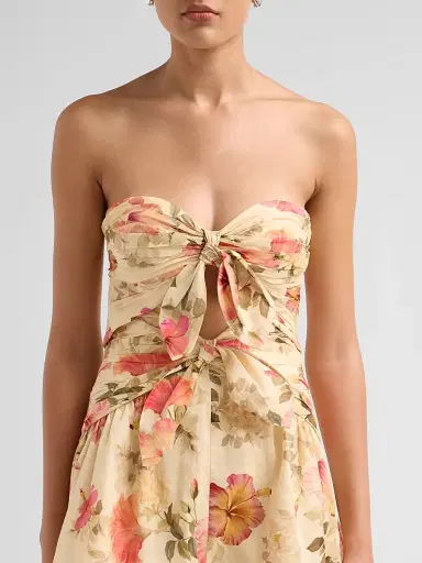 Zimmermann Women's Mahon Hibiscus Strapless Romper - Rosella Hibiscus Cream - Size 10 | Thumbnail 5 Zimmermann Women's Mahon Hibiscus Strapless Romper - Rosella Hibiscus Cream - Size 10 | Thumbnail 5