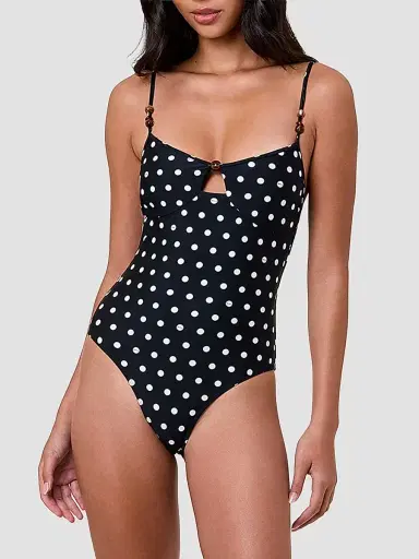 NICHOLAS Women's Anela One-Piece Swimsuit - Black Polka Dot | Thumbnail 4 NICHOLAS Women's Anela One-Piece Swimsuit - Black Polka Dot | Thumbnail 4