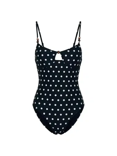 NICHOLAS Women's Anela One-Piece Swimsuit - Black Polka Dot | Thumbnail 1 NICHOLAS Women's Anela One-Piece Swimsuit - Black Polka Dot | Thumbnail 1