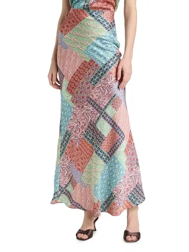 Misa Los Angeles Women's Sienna Printed Bias-Cut Maxi Skirt | Thumbnail 3 Misa Los Angeles Women's Sienna Printed Bias-Cut Maxi Skirt | Thumbnail 3