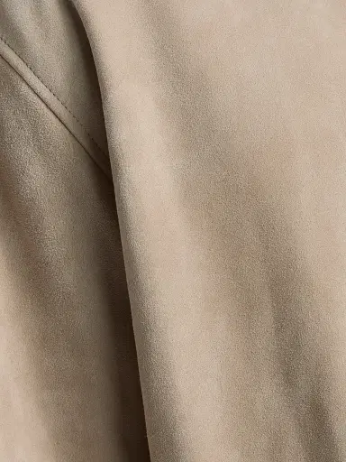 FRAME Men's Suede Button-Front Shirt - Dusty Beige | Thumbnail 7 FRAME Men's Suede Button-Front Shirt - Dusty Beige | Thumbnail 7