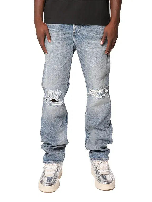 Men's Sun-Faded Hickory Light Indigo Straight-Leg Jeans - Light Indigo Men's Sun-Faded Hickory Light Indigo Straight-Leg Jeans - Light Indigo