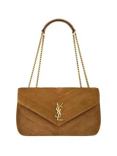 Saint Laurent Women's Loulou Medium in Matelassé Suede Shoulder Bag | Thumbnail 1 Saint Laurent Women's Loulou Medium in Matelassé Suede Shoulder Bag | Thumbnail 1
