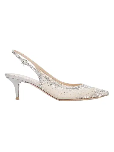 Gianvito Rossi Women's Regina 55MM Kitten Heel Slingback Pumps | Thumbnail 1 Gianvito Rossi Women's Regina 55MM Kitten Heel Slingback Pumps | Thumbnail 1