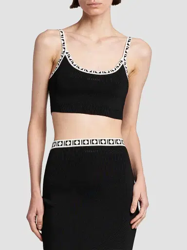 Versace Women's La Vacanza Graphic Trim Crop Top | Thumbnail 3 Versace Women's La Vacanza Graphic Trim Crop Top | Thumbnail 3