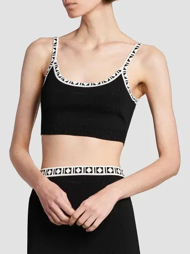 Versace Women's La Vacanza Graphic Trim Crop Top | Thumbnail 4 Versace Women's La Vacanza Graphic Trim Crop Top | Thumbnail 4