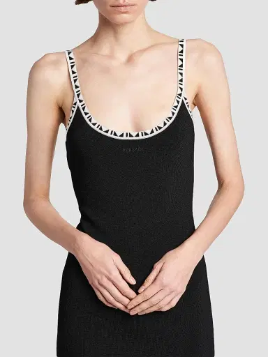 Versace Women's La Vacanza Graphic Trim Tank Minidress - Black - Size 10 | Thumbnail 6 Versace Women's La Vacanza Graphic Trim Tank Minidress - Black - Size 10 | Thumbnail 6