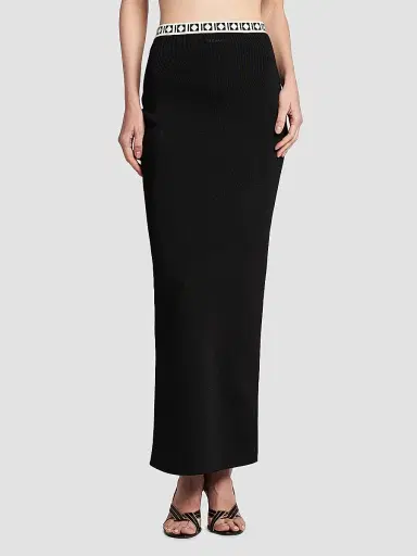 Versace Women's La Vacanza Graphic Trim Maxi Skirt - Black - Size 10 | Thumbnail 3 Versace Women's La Vacanza Graphic Trim Maxi Skirt - Black - Size 10 | Thumbnail 3
