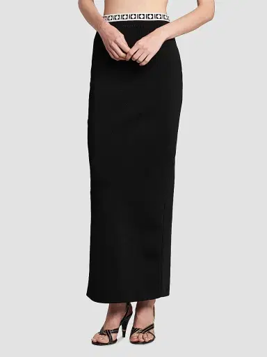 Versace Women's La Vacanza Graphic Trim Maxi Skirt - Black - Size 10 | Thumbnail 4 Versace Women's La Vacanza Graphic Trim Maxi Skirt - Black - Size 10 | Thumbnail 4