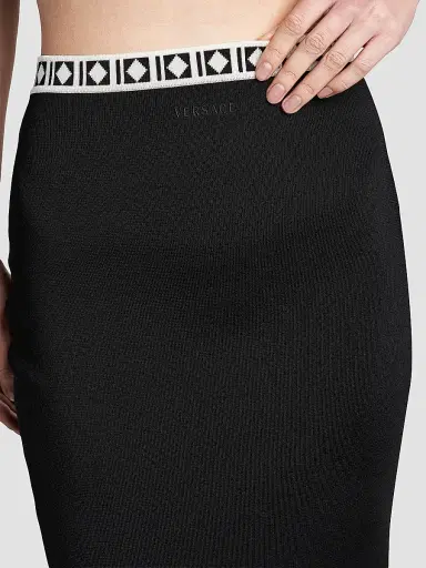 Versace Women's La Vacanza Graphic Trim Maxi Skirt - Black - Size 10 | Thumbnail 6 Versace Women's La Vacanza Graphic Trim Maxi Skirt - Black - Size 10 | Thumbnail 6
