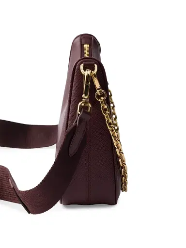 Prada Women's Re-Edition 2005 Saffiano Leather Shoulder Bag - Dark Red | Thumbnail 5 Prada Women's Re-Edition 2005 Saffiano Leather Shoulder Bag - Dark Red | Thumbnail 5