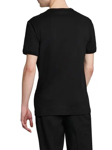 Dolce & Gabbana Men's Logo Patch Cotton T-Shirt - Nero | Thumbnail 5 Dolce & Gabbana Men's Logo Patch Cotton T-Shirt - Nero | Thumbnail 5