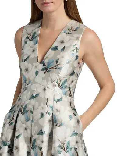 SACHIN & BABI Women's Brooklynne Floral Satin A-Line Gown - Champagne Magnolia | Thumbnail 6 SACHIN & BABI Women's Brooklynne Floral Satin A-Line Gown - Champagne Magnolia | Thumbnail 6