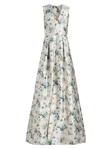SACHIN & BABI Women's Brooklynne Floral Satin A-Line Gown - Champagne Magnolia | Thumbnail 1 SACHIN & BABI Women's Brooklynne Floral Satin A-Line Gown - Champagne Magnolia | Thumbnail 1