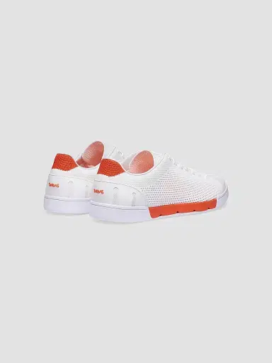 SWIMS Men's Breeze Tennis Knit Low-Top Sneakers - White Swim Orange - Size 15 | Thumbnail 3 SWIMS Men's Breeze Tennis Knit Low-Top Sneakers - White Swim Orange - Size 15 | Thumbnail 3