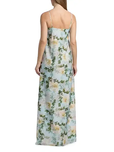 SACHIN & BABI Women's Shelby Floral Chiffon Slip Gown - Cloud Blue Peony - Size Large | Thumbnail 5 SACHIN & BABI Women's Shelby Floral Chiffon Slip Gown - Cloud Blue Peony - Size Large | Thumbnail 5