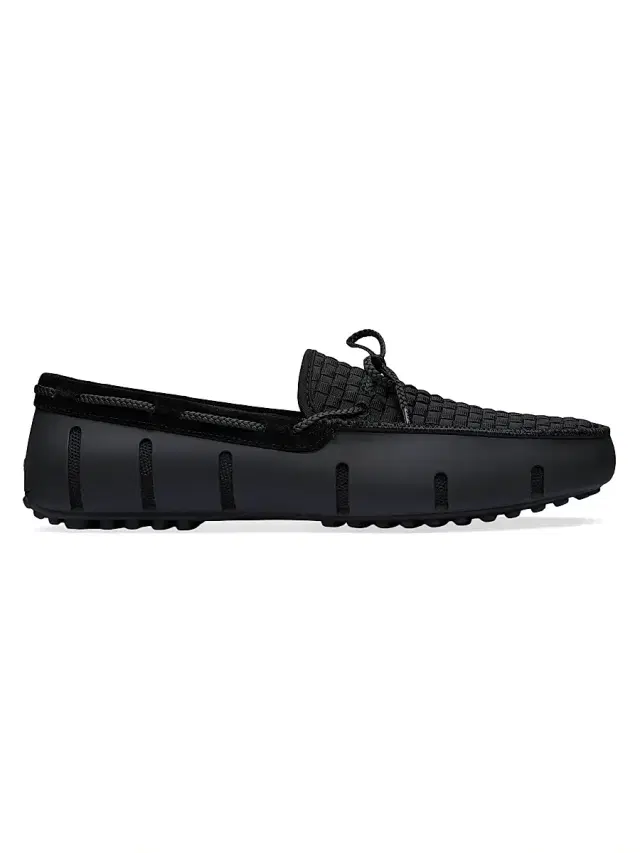 Men's Woven Driving Loafers - Black Men's Woven Driving Loafers - Black